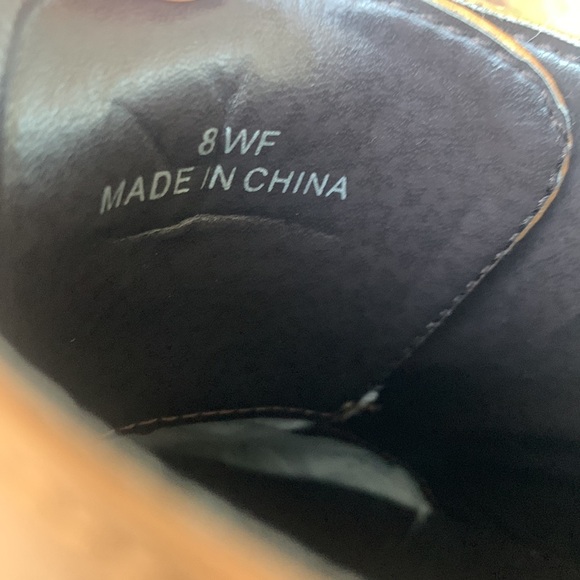 ASOS Men’s Tan Oxford Style Lace Up Wingtip Dress Shoe size 8WF - Picture 12 of 13